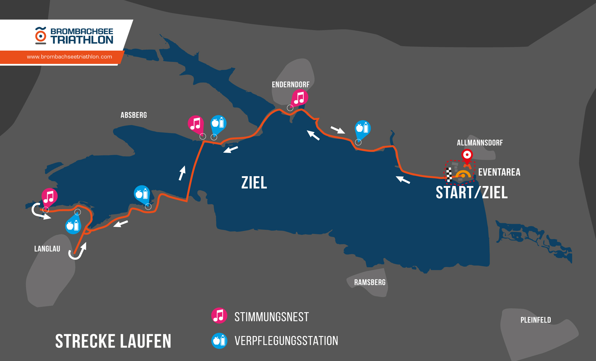 Brombachseetriathlon Strecke Laufen Brombachseetriathlon Strecke Laufen